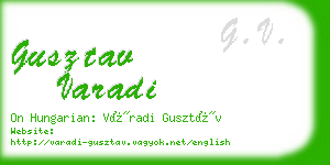 gusztav varadi business card